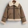 Taylor Swift Brown Shearling Leather Jacket