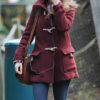 Taylor Swift Burgundy Wool Duffle Coat