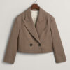 Taylor Swift Crop Brown Blazer