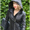 Taylor Swift Hooded Black Jacket