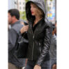 Taylor Swift Leather Hooded Jacket
