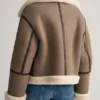 Taylor Swift Shearling Brown Leather Jacket