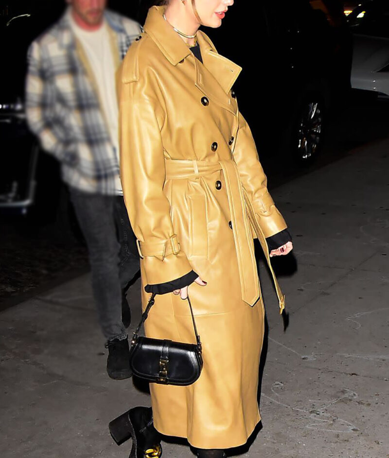 Taylor Swift Zero Bond Brown Leather Coat