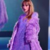 The Eras Tour Taylor Swift Purple Fur Fluffy Coat