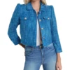 The Kelly Clarkson Show Kelly Clarkson Blue Tweed Jackett