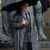 The Penguin 2024 Oswald Cobblepot Colin Farrell Black Leatheer Coat