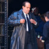 The Penguin 2024 Oswald Cobblepot Colin Farrell Black Leather Coat