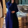 The Penguin S01 Sofia Falcone Cristin Milioti Blue Trench Coatt