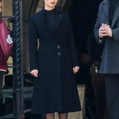The Penguin Sofia Falcone Black Coat