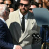 Travis Kelce Visit White House Tan Suit
