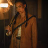 Trigger Warning 2024 Parker Jessica Alba Brown Leather Jacket
