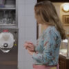 Two Scoops of Italy Danielle Turner Hunteer King Blue Floral Shirt