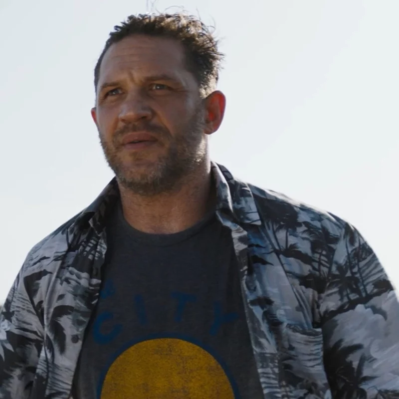 Venom The Last Dance Eddie Brock Tom Hardy Blue and Gray Shirt
