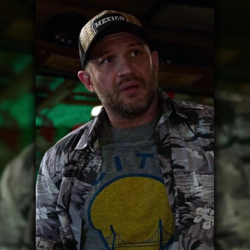 Venom The Last Dance Eddie Brock Tom Hardy Blue and Grey Shirt