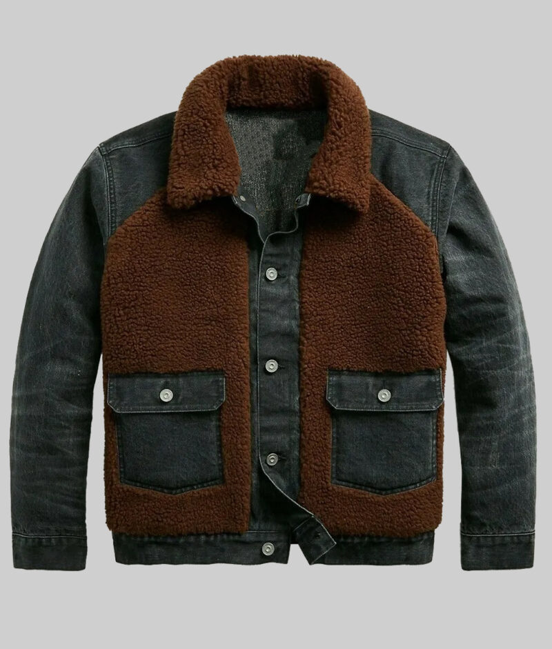 Wilmer Valderrama Super Bowl Grey Denim Jacket