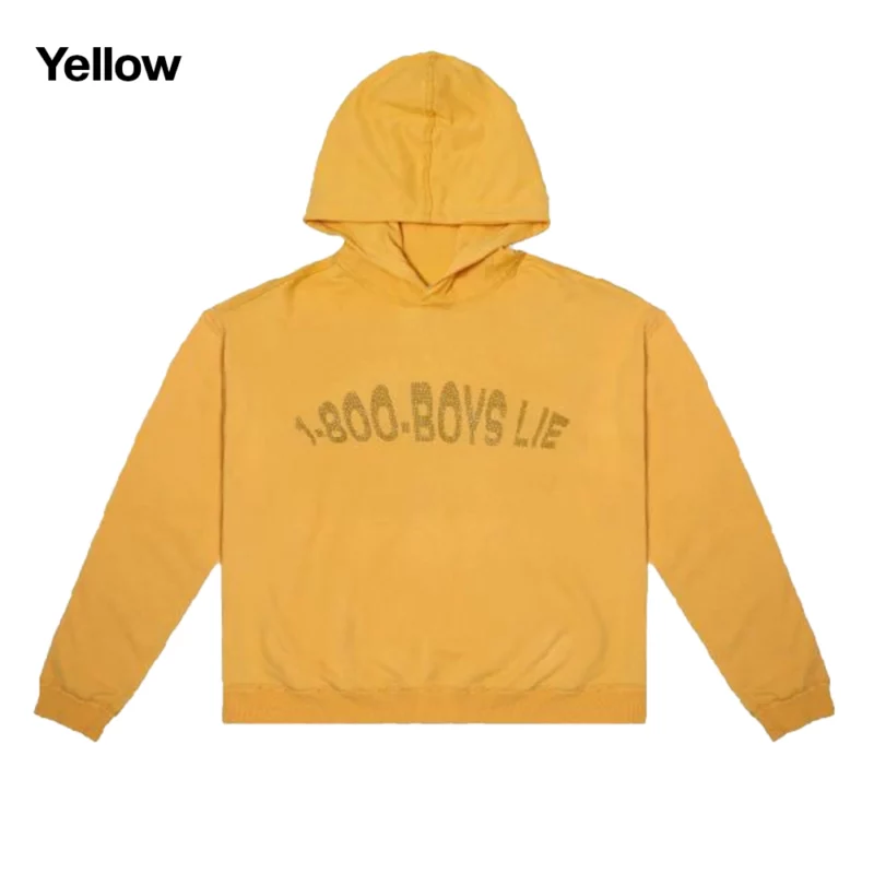1-800-Boys-Lie Yellow Hoodie