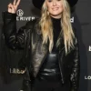 Billboard Country Lainey Wilson Fringe Leather Moto Jacket