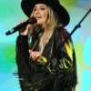Billboard Country Power Players 2024 Lainey Wilson Fringe Leather Moto Jacket
