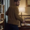 Cruise Ship Murder 2024 Ryan Carnes Brown Suede Leather Jacket