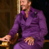 David Beckham Purple Suit