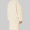 Emily Ratajowski White Faux Fur Coat