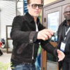F1 Brad Pitt Sonny Hayes Black Suede Leather Jacket