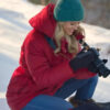 Falling Like Snowflakes 2024 Teagan Rebecca Dalton Red Puffer Jacket