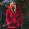 Falling Like Snowflakes 2024 Teagan Rebecca Dalton Red Puffer Jacket