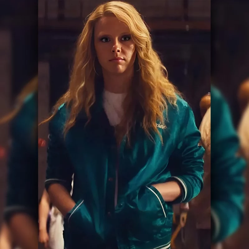 MaXXXine 2024 Maxine Minx Mia Goth Green Varsity Jacket