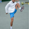Novak Djokovic Lacoste 2024 White Pullover Hoodie