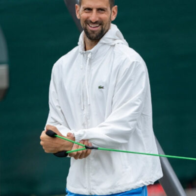 Novak Djokovic White Hoodie