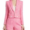 Owning Manhattan S01 Chloe Tucker Caine Pink Cropped Tweed Blazer