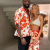Perfect Match Season 02 Kaz Bishop Orange Printed Shirt