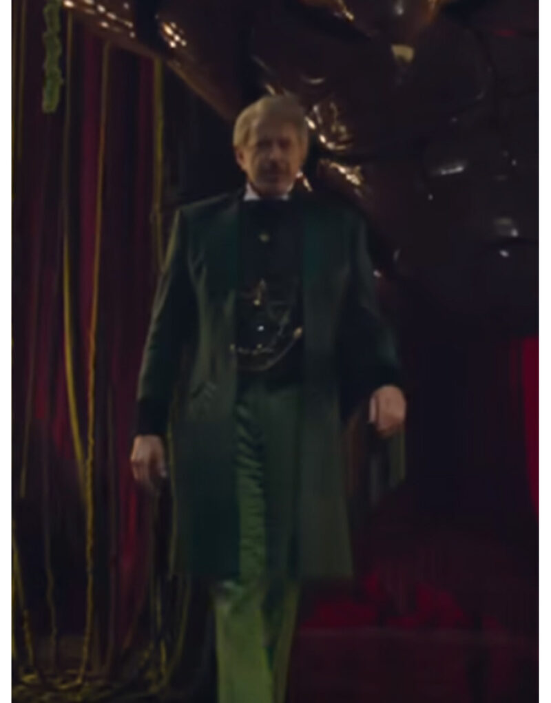 Wicked 2024 Wizard Jeff Goldblum Green Coat