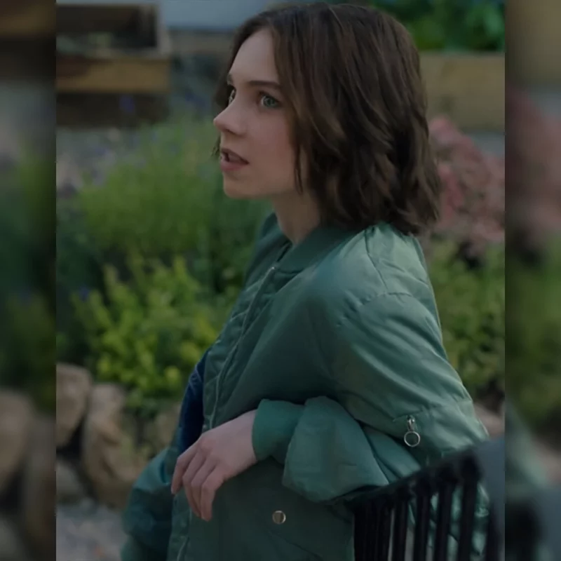 A Good Girlâ€™s Guide to Murder Pippa Fitz-Amobi Emma Myers Green Satin Jacket