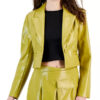 All American Homecoming Nathaniel Hardin Leather Cropped Blazer