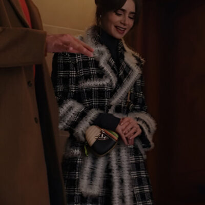 Emily in Paris S04 Emily Cooper Plaid Coat