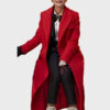 Emily in Paris S04 Emily Cooper Red Wool Coat