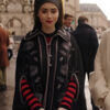Emily in Paris S04 Floral Cape Black Coat