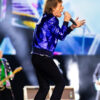 Hackney Diamonds Tour 2024 Mick Jagger Purple Bomber Jacket