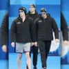 Paris Olympic Team USA Black Hooded Puffer Jacket