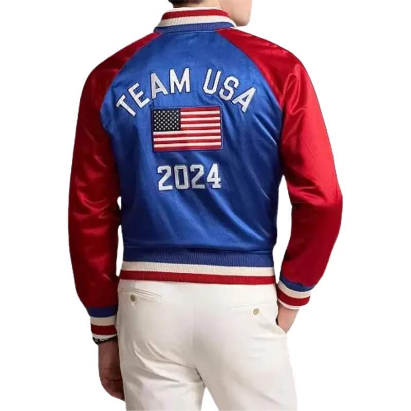 Paris Olympics 2024 Jessica Chastain USA Satin Jacket