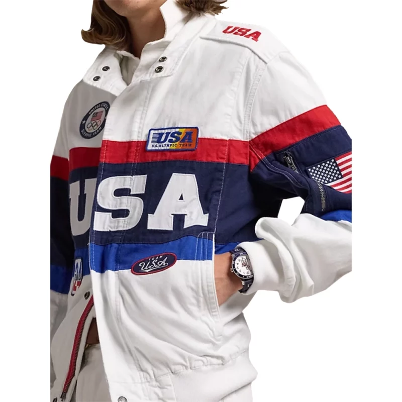 Paris Olympics Team USA Closing Ceremony White Jacket