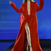 Cara Delevingne Paris Fashion Week Red Coat