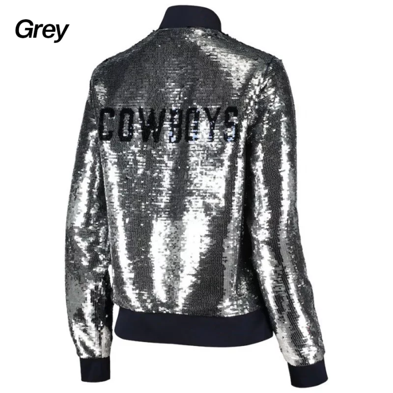 Dallas Cowboys Sequin Grey Jacket