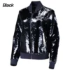 Dallas Cowboys Team Black Sequin Starter Jacket