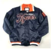 Detroit Tigers Navy Blue Satin Jacket
