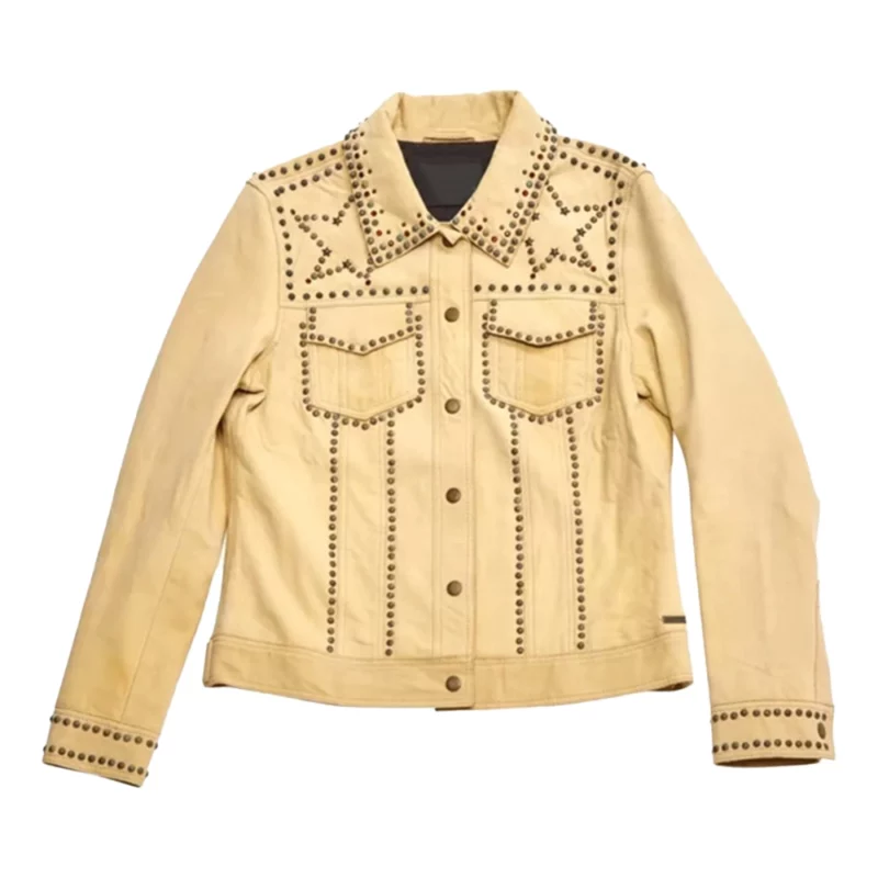 Emily In Paris Kevin Dias Yellow Studded Jacket
