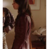 Emily in Paris S04 Emily Cooper Lily Collins Maroon Leather Jacket