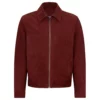 Emily in Paris Season 4 Marcello Eugenio Franceschini Red Leather Jacket